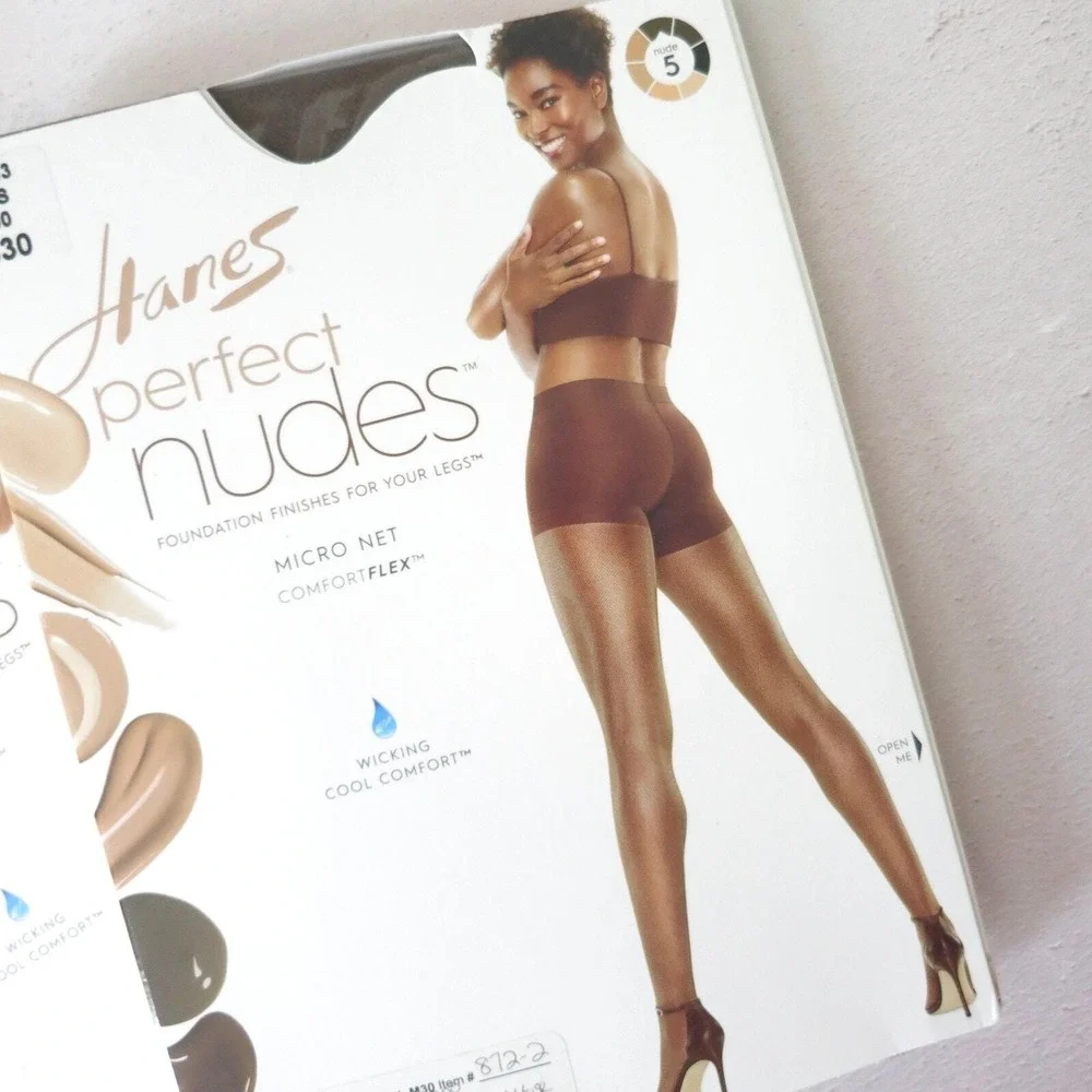 Hanes Perfect Nudes Tights S‎ Cocoa Sheer Pantyhose Filter Gaze Aesthetic 2 Pair